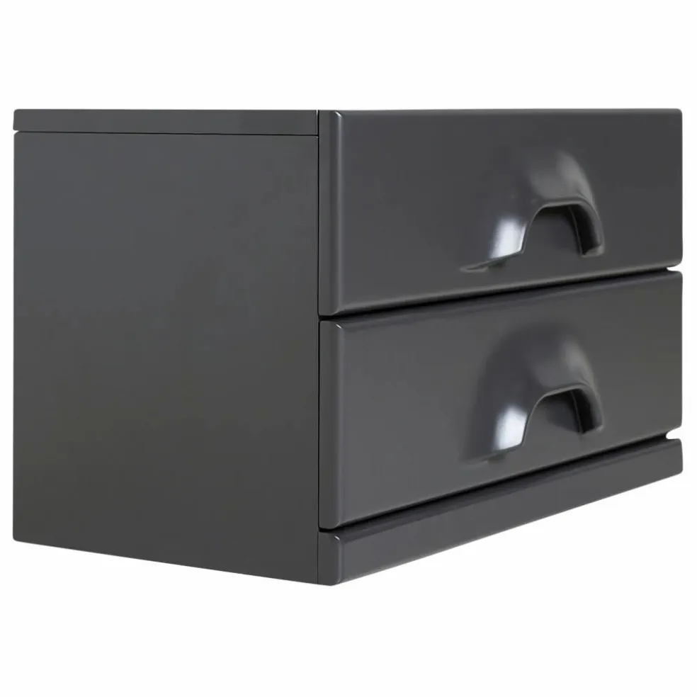 Commode 2 tiroirs | Charbon