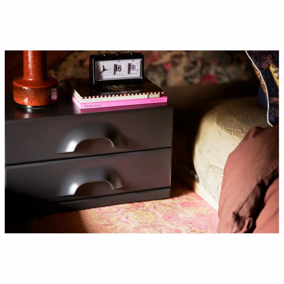 Commode 2 tiroirs | Charbon