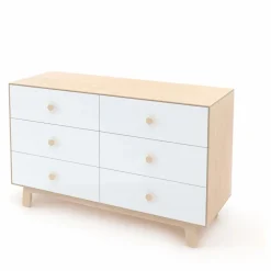 Commode 6 tiroirs Merlin base Sparrow Bouleau | Bouleau