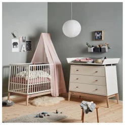 Commode Luna chêne - 3 tiroirs | Blanc