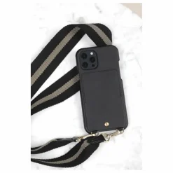 Coque Iphone Lou en cuir | Noir