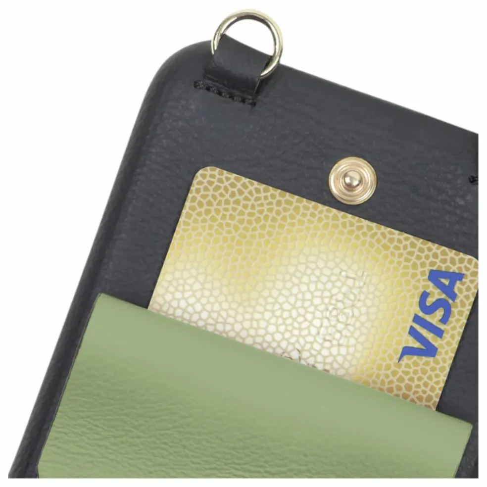 Coque Iphone Lou en cuir | Noir