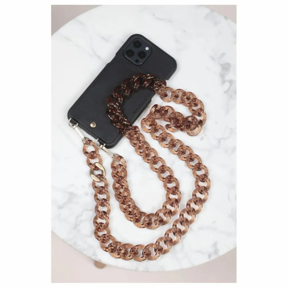 Coque Iphone Lou en cuir | Noir