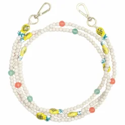 Cordon perle de bois Arielle Ananas | Jaune