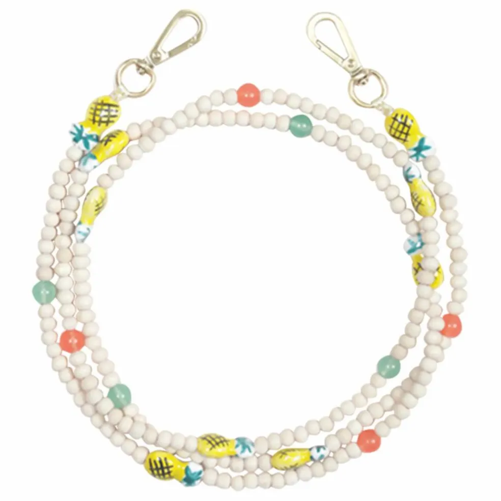 Cordon perle de bois Arielle Ananas | Jaune