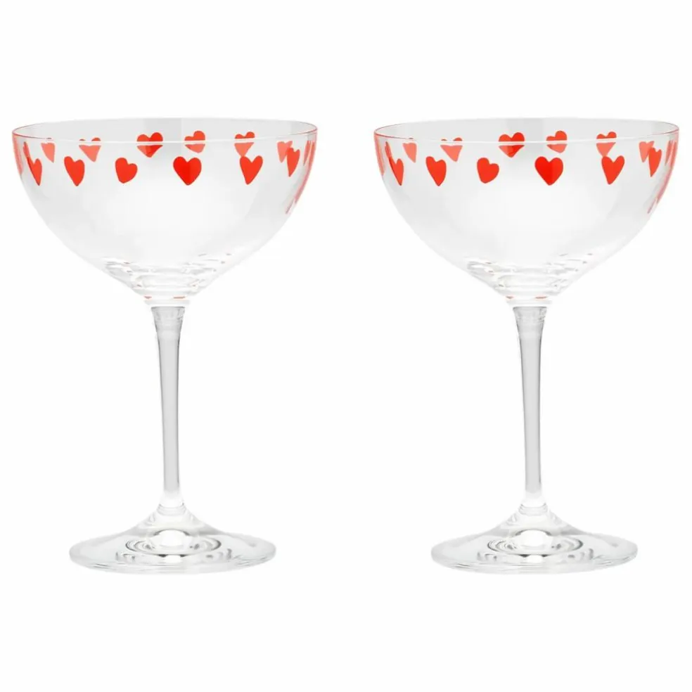 Coupes Classic Love - Set de 2 | Rouge