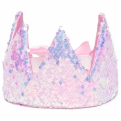 Couronne de princesse à sequins | Rose pâle