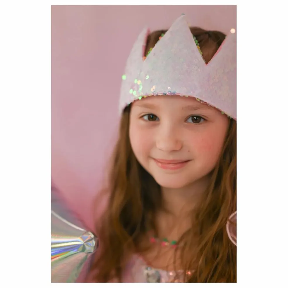 Couronne de princesse à sequins | Rose pâle