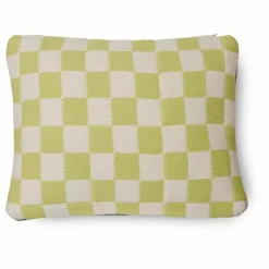 Coussin à damiers | Vert