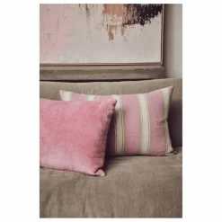 Coussin à rayures | Blush