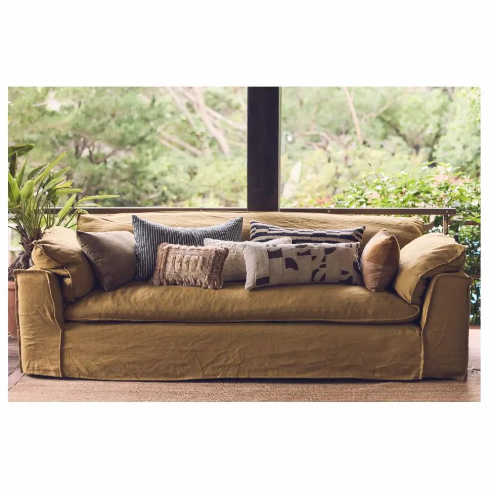 Coussin à rayures | Noir