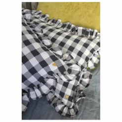 Coussin à volant | Noir