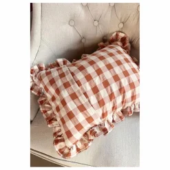 Coussin à volant | Terracotta