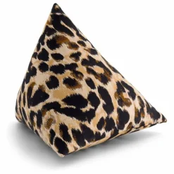 Coussin berlingot Divino en jacquard | Léopard