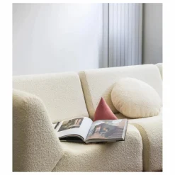 Coussin Bomboloni en laine bouclette | Crème