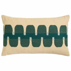 Coussin brodé Cadence | Bleu Sarah