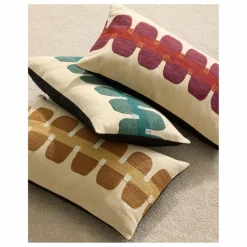 Coussin brodé Cadence | Havane