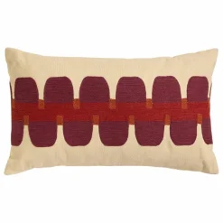 Coussin brodé Cadence | Rouge