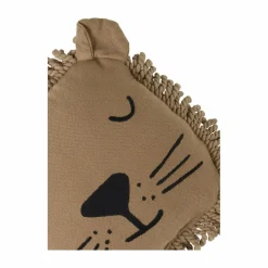 Coussin brodé Lion | Sable