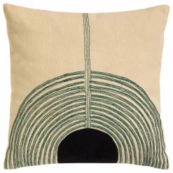 Coussin brodé Mirage | Bleu Sarah