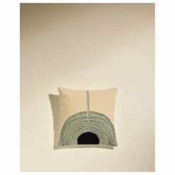 Coussin brodé Mirage | Bleu Sarah