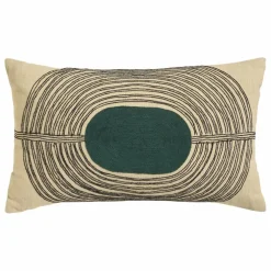 Coussin brodé Mirage | Bleu Sarah