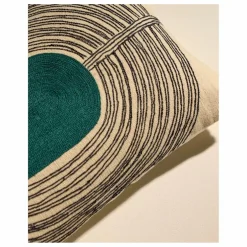 Coussin brodé Mirage | Bleu Sarah