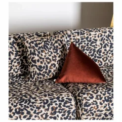 Coussin carré Carino en jacquard | Léopard