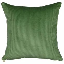Coussin carré Carino en velours côtelé | Vert amande