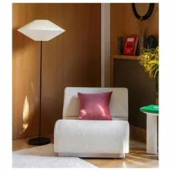 Coussin carré Carino en velours côtelé | Rose
