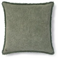 Coussin carré Stonewashed | Vert foncé