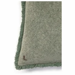 Coussin carré Stonewashed | Vert foncé