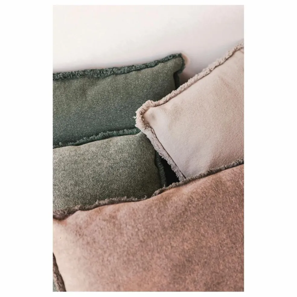 Coussin carré Stonewashed | Gris perle