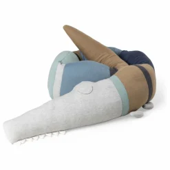 Coussin Crocodile | Bleu