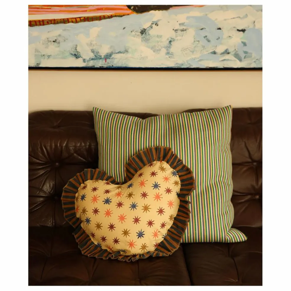 Coussin cœur Noa Star | Multicolore