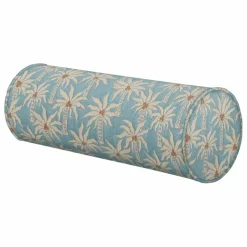 Coussin cylindrique Laura | Bleu Glacier