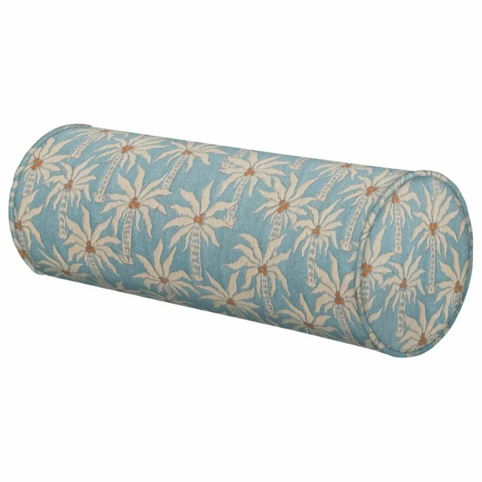 Coussin cylindrique Laura | Bleu Glacier
