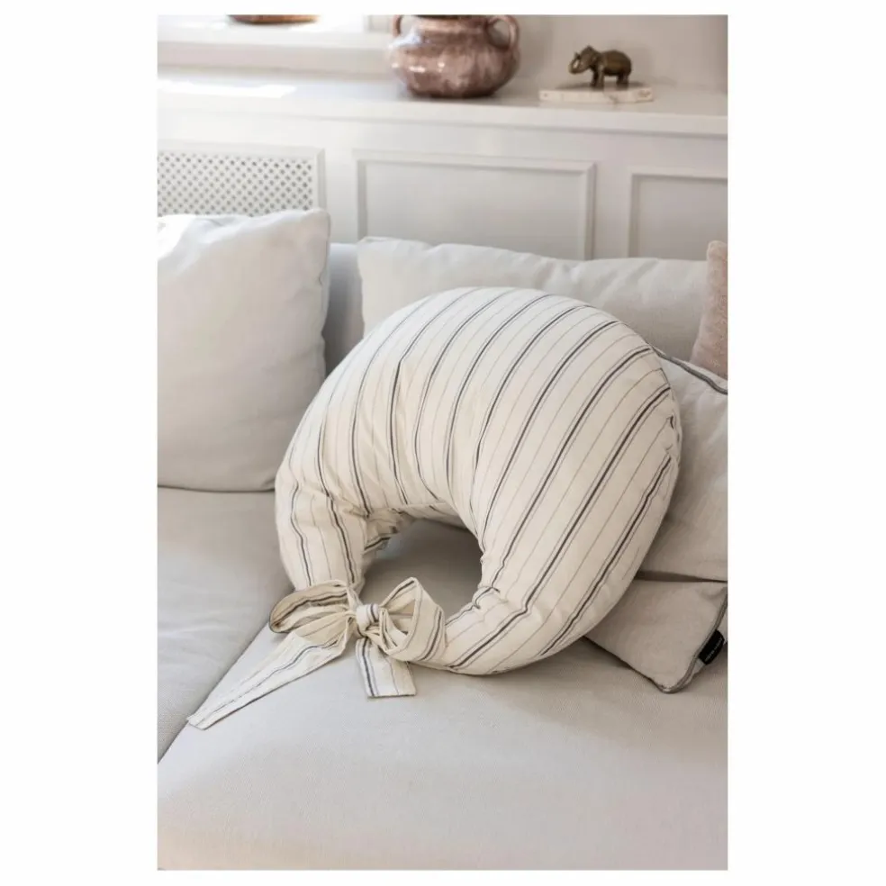 Coussin d'allaitement Cream Stripe | Beige