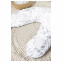 Coussin d'allaitement Feuillage | Bleu marine