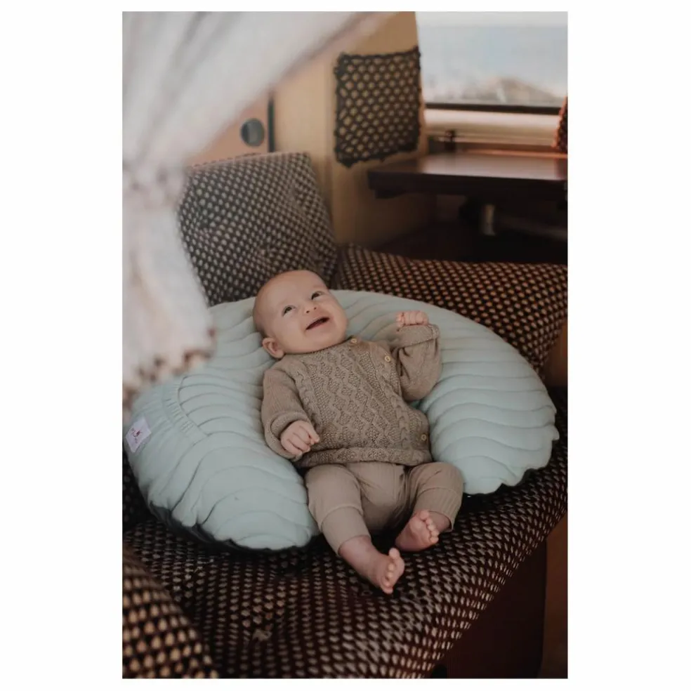Coussin d'allaitement gonflable | Bleu céladon
