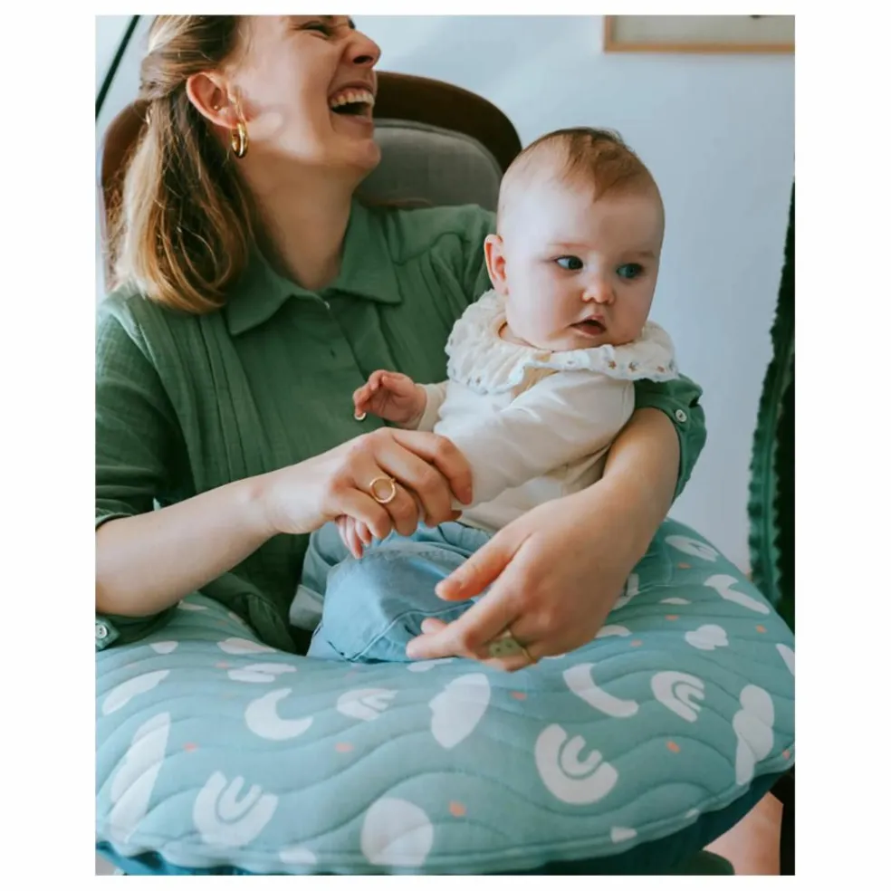 Coussin d'allaitement gonflable | Vert Menthe