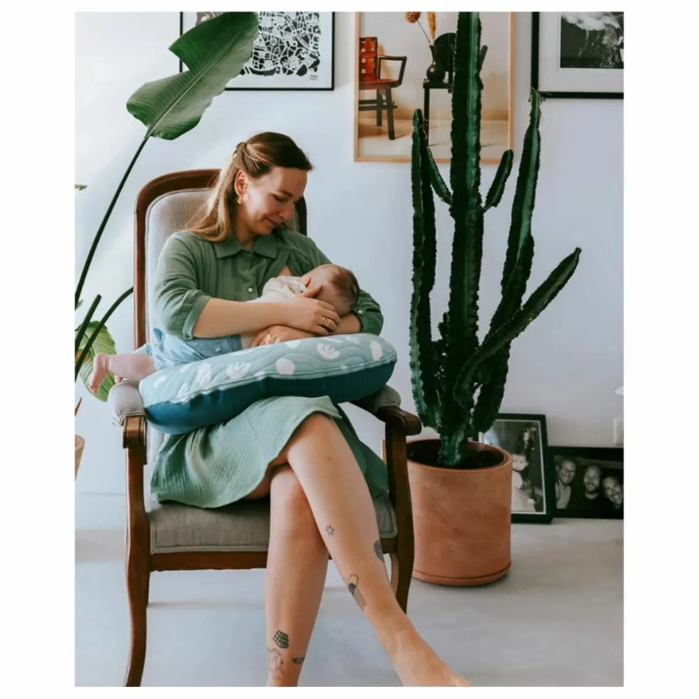 Coussin d'allaitement gonflable | Vert Menthe
