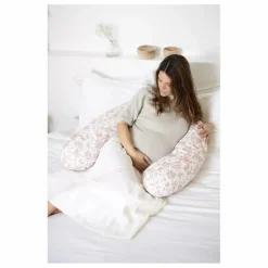 Coussin d'allaitement Toile de Jouy | Rose pêche
