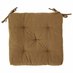 Coussin d'assise rayé | Caramel