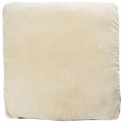 Coussin de chaise en velours de coton | Ivoire