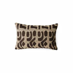 Coussin en laine et soie | Marron
