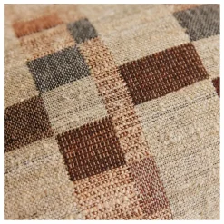 Coussin en laine et soie | Marron