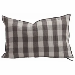Coussin en lin lavé Vichy Cottage | Terre
