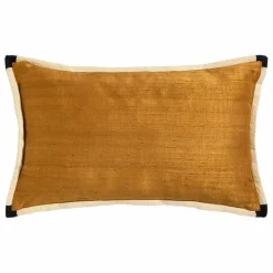Coussin en soie Séquence | Fauve