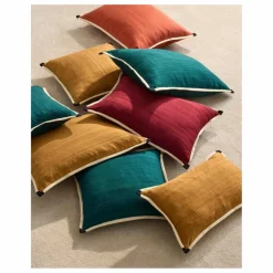 Coussin en soie Séquence | Fauve